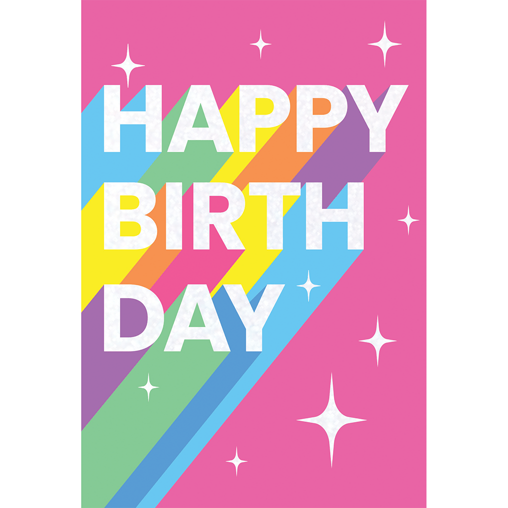 Sparkly birthday card from Cardmore featuring glittery designs, perfect for celebrating birthdays in everyday card style.
